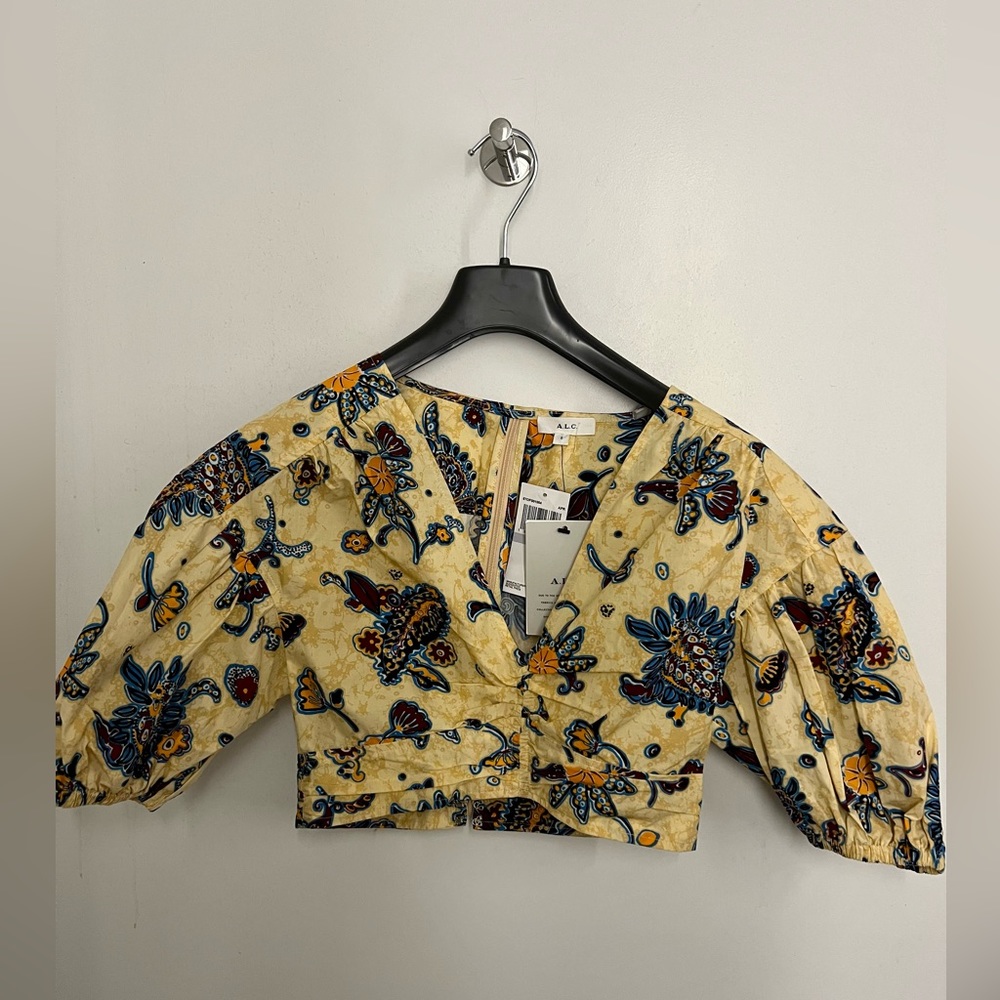 ALC Rylan Floral Poplin Crop Top. Size 0.